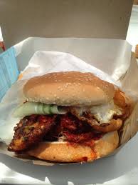 The nasi lemak burger we didn't have high expectations for the burger; Which Nasi Lemak Burger Is Better Myburgerlab Vs Agak Agak Vs Seismik Makan Vs Mcdonald S