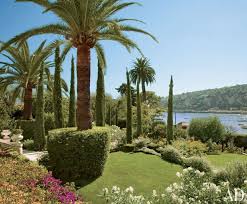 The Landscaped Lawn Of A Waterfront Villa In Saint Jean Cap Ferrat France Garden Amazing Gardens Terrace Garden