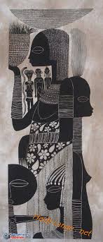 Black And White Painting African Tribal Art Pin By Betty Smith On Tribal Art Folk Art Native Art Primitive Art African Paintings Tribal Art Africa Art