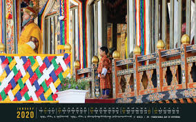 Desktop Calendar For January 2020 Yellow