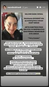 Umur 43 tahun) adalah aktor berkebangsaan indonesia. Pembuluh Darah Pecah Kondisi Ferry Irawan Mengkhawatirkan