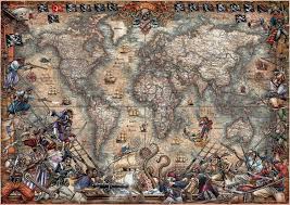 The actual board is 41.2 inches by 29.2 inches x 0.5 inches and the largest size puzzle you can make on it is 40.2 inches by 28.2 inches. Educa Pirates Map Jigsaw Puzzle 2000 Pieces Pdk