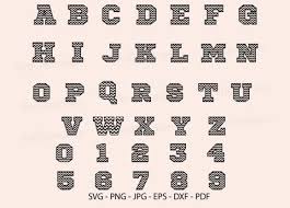 Download Chevron Alphabet And Number Font Letter Graphic By Redcreations Creative Fabrica Yellowimages Mockups
