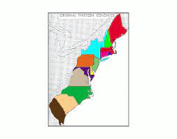 13 Colonies Map Without Names 13 Colonies Quiz