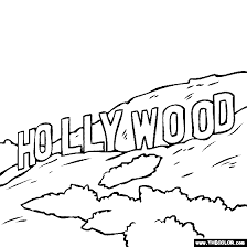 California gold rush coloring page. Hollywood Sign Los Angeles Ca Coloring Page