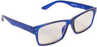 If you work on a computer for many hours at a time, might find that using computer eyeglasses reduces eye strain. Amazon Com Inner Vision Eye Strain Relief Computer Screen Glasses W Case Anti Blue Light Anti Glare Scratch Resistant Spring Hinges Unisex Non Prescription Blue Electronics