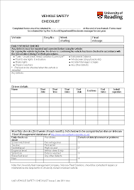 Fire extinguisher inspection monthly checklist fire extinguishers require inspection on a monthly basis according to osha monthly fire extinguisher checklist the following items shall be checked on all ﬁre extinguishers at the facility and documented. Vehicle Safety Checklist Word Templates At Allbusinesstemplates Com