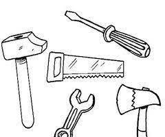 outils bricolage coloriage vieille voiture
