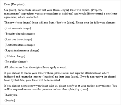 Usually, a request is made in the application letter asking for an issue usually, an official letter is to be issued to notify of a change in address in an application letter. Lease Renewal Letter 40 Templates And Sample Letters
