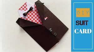 In the present video i will demonstrate and in the simple way make the greeting card for. Diy Suit Tuxedo Card Tutorial Easy Father S Day Greeting Card Idea Youtube
