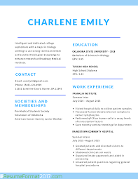 the greatest student resume format 2017