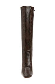 Stella Mccartney Square-Toe Knee-High Stiletto Boots - Natural | Editorialist - Product from Editorialist