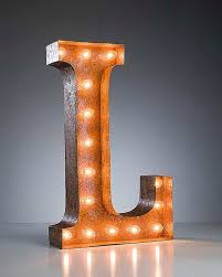 Vintage Marquee Lights Letter L Deco Objet Et Lumiere