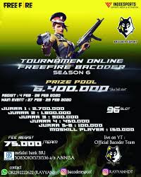 Grab weapons to do others in and supplies to bolster your chances of survival. Tournament Online Free Fire Barcoder Season 6 Tanggal Media Sosial Hadiah