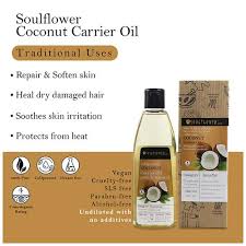 It also has antibacterial and antifungal properties that help keep skin healthy and fight skin allergies and yeast infections that may be responsible for rashes, dermatitis and thinning hair, says. Buy Soulflower Coldpressed Coconut Carrier Oil 225 Ml Online At Best Price Bigbasket