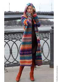 Renkli Orgu Uzun Hirka Modelleri Mimuu Com Hirkalar Moda Hirka