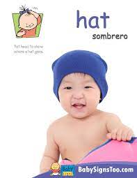 Poster With The Sign For Hat Www Babysignstoo Com Babysigns Babysignlanguage Asl Baby Sign Language Sign Language For Toddlers Baby Signs