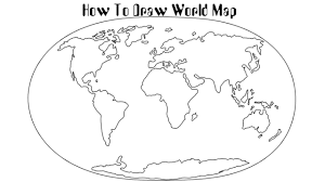 World map drawing globe, world map, border, white png. How To Draw World Map Map Drawings World Map