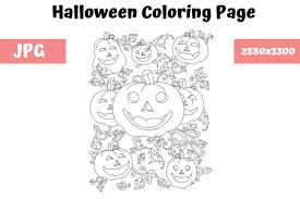 Scary bats, cats and kids halloween coloring pages, sheets and pictures. Halloween Coloring Page For Kids 6 Graphic By Mybeautifulfiles Creative Fabrica