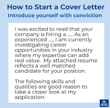Complete your own custom cover letter in minutes. Cover Letter Intro Best Examples Of How To Start A Cover Letter