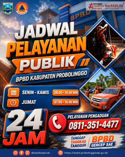JADWAL PELAYANAN PUBLIK BPBD KAB.PROBOLINGGO
