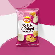 Fast delivery to your home . Lay S Kettle Cooked Maui Onion Flavored Potato Chips Lay S
