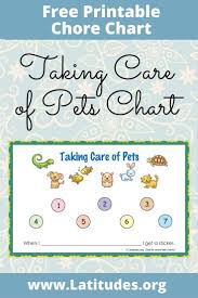 Free Pet Chore Sticker Chart Acn Latitudes