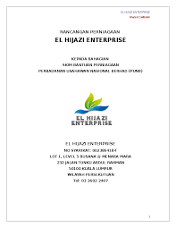 Doc El Hijazi Business Plan Abu Eyliin Academia Edu