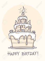 Next, make the cupcake wrapper by drawing small, curved lines along the top of the trapezoid and connecting them to the bottom of the trapezoid. 32 Awesome Image Of Birthday Cake Drawing Entitlementtrap Com Cake Drawing Birthday Card Drawing Happy Birthday Drawings