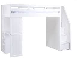 Vcny home twin xl reversible bed in a bag size twin xl this is a 6 piece set. Post White Twin Loft Bed With Stairs And Desk Transitional Kids Beds By Totally Kids Fun Furniture Toys Houzz