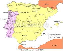 La plus rapide est en avion depuis sevilla et bus, ce qui prendrait 4¾ heures. Regions Entourer Espagne Portugal Pays Portugais Tout Carte Couleur Ventes Portugal Bas Entourer Noms Design Canstock