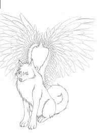 Cat colouring pages activity village. Winged Wolf Wolf Colouring Pages Novocom Top