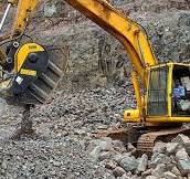 A crusher bucket becomes a primary crusher
