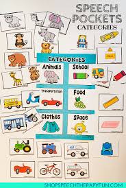 Category Speech Language Pockets Are Perfect For Addressing General And Specific Cat Preschool Speech Therapy Language Therapy Activities Speech And Language