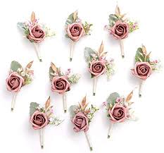 Check spelling or type a new query. Amazon Com Ling S Moment Dusty Rose Boutonniere For Men Wedding With Pins Set Of 10 Groom And Best Man Boutonniere For Wedding Ceremony Anniversary Formal Dinner Party And French Rustic Fall Vintage Wedding Kitchen Dining