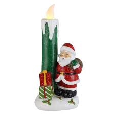 Traditional wooden candle bridge arch christmas light 7 bulb xmas home decor. Mr Christmas Nostalgic Flickering Led Candle Santa 12 5 Target