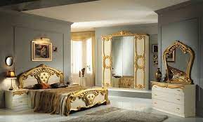 Usually ships within 3 to 5 days. High Gloss Beige Gold Italian Bedroom Furniture Homegenies