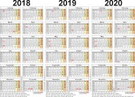 Three Year Calendars For 2018 2019 2020 Uk Pdf Remarkable And Calendar Calendar Template Excel Calendar Calendar Printables