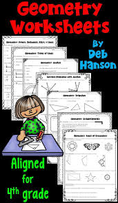 Geometry Worksheets For 4th Grade This Set Of 7 Worksheets Focus On Lines Points Angles Quadrilaterals Lines Geometry Worksheets 4th Grade Math Worksheets