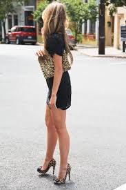 Black Lace Dress Gold Sparkle Clutch Leopard Print Heels With Images Fashion Style Style Inspiration