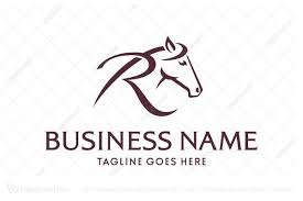 letter r horse head logo horse logo design farm logo design lettering