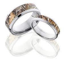 Titanium Camo Wedding Ring Set Camo Wedding Rings Camo Promise Rings Camo Wedding Rings Sets