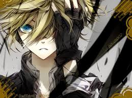 Anime characters with short blonde hair? Hd Wallpaper Male Anime Character Kagamine Len Short Hair Blue Eyes Boy Wallpaper Flare
