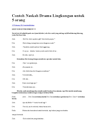 Contoh dialog percakapan bahasa inggris lengkap dengan arti, jelas dan mudah untuk dua orang. Contoh Naskah Drama Lingkungan Untuk 5 Pdf