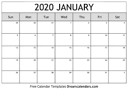 Check spelling or type a new query. Download Printable January 2020 Calendars