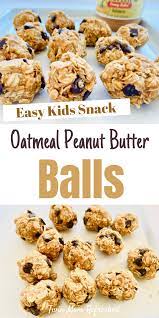 Easy No Bake Peanut Butter Oat Balls Easy Snacks For Kids Easy Snack Recipes Peanut Butter Balls Recipe