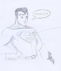 Drawing & illustration mixed media & collage fiber arts. Batman Vs Superman A Sketch I Drew Back In 2014 When I Heard About The Movie Superman