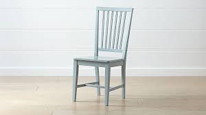 Village Blue Grey Wood Dining Chair Reviews Crate And Barrel In 2020 Dining Chairs Diy Dining Chairs Blue Dining Chair