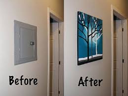 Hinge canvases over your electrical panel to hide it, but still have access to it. Pin On Home Decor