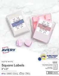 Blank label templates illustrations & vectors. Amazon Com Avery Printable Blank Square Labels 2 X 2 Matte White 300 Customizable Labels 22806 All Purpose Labels Office Products